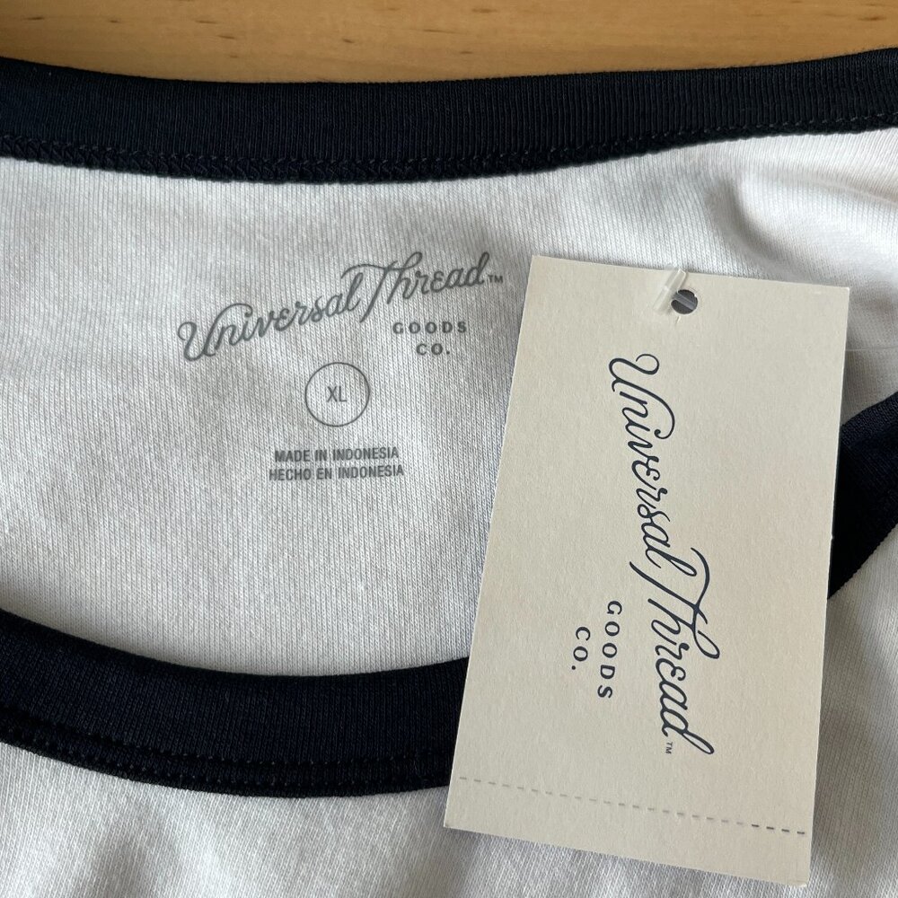 NWT Universal Thread Cream/Black T-shirt and Tank Set XL - Picture 7 of 13
